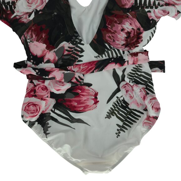 Albion Swimsuit One-Piece Desert Rose Cape Feminine Floral Sexy Modest Beach Sun - Picture 6 of 15